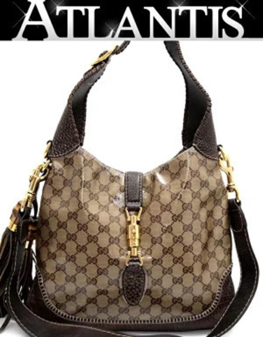 Gucci Jackie Bag GG Leather x Vinyl Coating